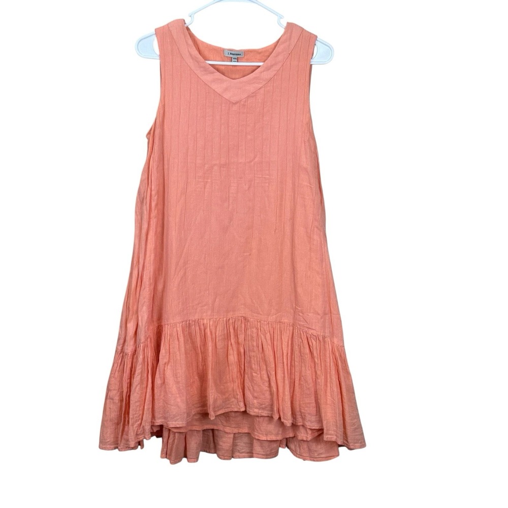 J Peterman Womens Coral Sleeveless Tent Dress Oversized Size XXS